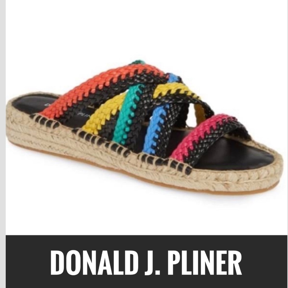 New Authentic Donald J. Pliner colorful strap sandals sz 9.5